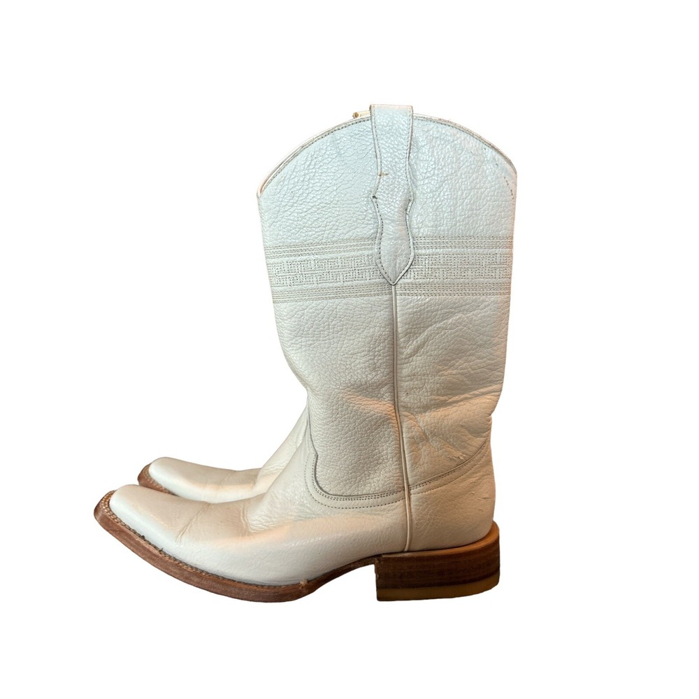 Azabache Boots Women's Western Cowboy White Size 7 Mex 24